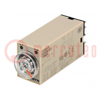 Timer; 0,1min÷10h; DPDT; 250VAC/5A; 24VDC; socket; -10÷50°C; PIN: 8