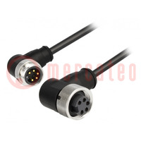 Cable: for sensors/automation; 7/8",both sides; 0.6m; male; PIN: 5