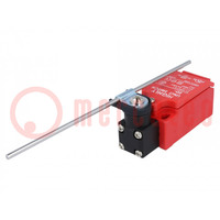 Limit switch; adjustable plunger, length R 92-136mm; NO + NC