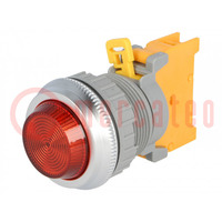 Lampka kontrolna; 30mm; PLN30; -20÷60°C; Podśw: BA9S,żarówka; IP65