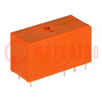 Relay: electromagnetic; DPDT; Ucoil: 230VAC; 8A; 8A/250VAC; PCB