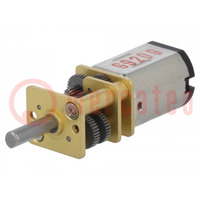 Motor: DC; with gearbox; HPCB 6V; 6VDC; 1.5A; Shaft: D spring; 33rpm