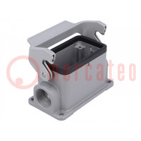 Enclosure: for HDC connectors; Han® B; size 10B; with latch; PG16