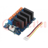 Module: relay; Grove; 5VDC; Ch: 4; max.250VAC; 2A