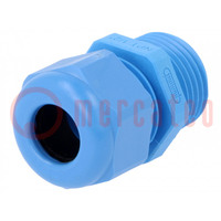 Presse-étoupe; NPT1/2"; IP68; polyamide; bleu; UL94V-0; HSK-K