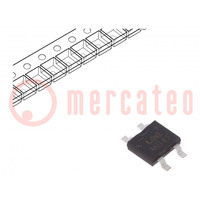 Egyenirányító híd: egyfázisú; 400V; If: 0,5A; Ifsm: 35A; MBF; SMT