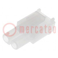 Conector: cable-cable/placa; enchufe; Standard .093"; PIN: 2