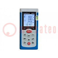 Telémetro; LCD; 0,05÷80m; Exact.med: ±2mm; 130g; Unidad: ft,in,m