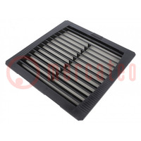 Filter; Cutout: 223x223mm; D: 38mm; IP55; Mounting: push-in; black