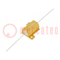 Resistor: wire-wound; with heatsink; 15Ω; 5W; ±5%; 50ppm/°C; axial