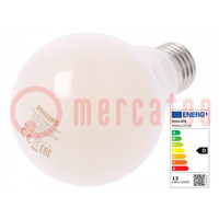 LED lámpa; meleg fehér; E27; 230VAC; 2000lm; P: 13W; 2700K