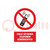 Safety sign; prohibitory; self-adhesive folie; W: 200mm; H: 300mm