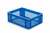 Stapelbehälter in blau, LxBxH 600 x 400 x 50 mm, Wände und Boden durchbrochen | KB0531