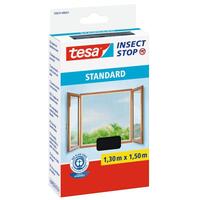 tesa Insect Stop Standard Mückennetz für Fenster, Maße (LxB): 1,3 x 1,5 m Version: 01 - anthrazit