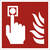 Brandschutzschild, Alu, nachleuchtend, Brandmelder, Größe: 20,0 x 20,0 cm DIN EN ISO 7010 F005 ASR A1.3 F005