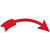 Drehrichtungspfeile,weiß/rot gebog,rechtsw, 26Stk Bogen,Folienetik,gest,4x1,20cm