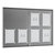 WSM Schiebetür-Wandtafel, für Inneneinsatz, Bautiefe 30 mm, eloxiert, alu silberfarbig, für DIN A0