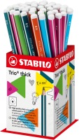 Dreikant-Schulbleistift STABILO® Trio® dick Display. Werkstoff: Karton, 48 ST, in Härte HB. 90 mm x 90 mm