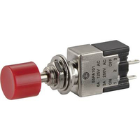 INTERRUPTEUR À PRESSION TRU COMPONENTS TC-PA101A1RT 1587788 250 V/AC 3 A 1 X ON/OFF À ACCROCHAGE 1 PC(S)