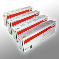 4 Oki Toner C822 C831 C841 Serie Multipack BK C M Y 4-farbig