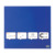 Glas-Whiteboard, magnetisch, 450 x 450 mm, Einzelhandelsverpackung, blau