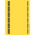 Rückenschild selbstklebend PC, Papier, kurz, schmal, 150 Stück, gelb