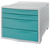 Schubladenbox Colour'Breeze, PS, 4 Schubladen, hellgrau/blau
