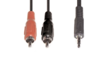 e+p B 113 Audio-Kabel 1,5 m 2 x RCA 3.5mm Schwarz