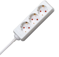Kopp 128688650 power extension 3 m 3 AC outlet(s) Indoor Red, White
