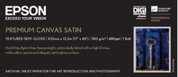Epson Rollo de Premium Canvas Satin, 17" x 12.2m, 350g/m²