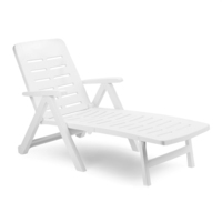 Ipae-Progarden Smeraldo silla de playa Blanco Polipropileno (PP) Tumbado/Sentado
