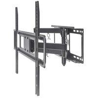 Manhattan Universal Basic TV-Wandhalterung, neig- und schwenkbar, Geeignet für Flachbildschirme und Curved Displays von 37" bis 70"* und bis zu 40 kg, neig- und schwenkbar, schwarz