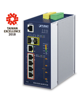 PLANET IGS-5225-4UP1T2S commutateur réseau Géré L2+ Gigabit Ethernet (10/100/1000) Connexion Ethernet, supportant l'alimentation via ce port (PoE) Bleu, Argent