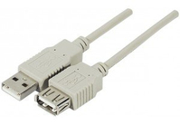Dexlan USB 2.0 A M/F 0.6m cable USB 0,6 m USB A Gris