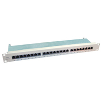 Value Cat.6 19"-Patchpanel, 24 P, afgeschermd, grijs