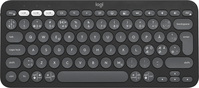 Logitech Pebble Keys 2 K380s clavier RF sans fil + Bluetooth QWERTY Danois, Finlandais, Norvégien, Suédois Graphite