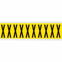 Brady 3440-X etiqueta autoadhesiva Rectángulo Desmontable Negro, Amarillo 10 pieza(s)