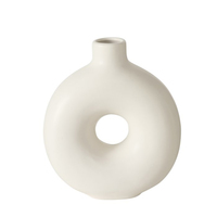Boltze 2024828 Vase Vase mit runder Form Keramik Weiß