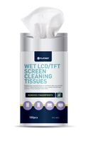 Platinet Wet Wipes LCD And Touch Screens (100 pack), TUV certified, For cleaning of monitors and glass surfaces. Removes Fat, Dust and Fingerprints, Use on a cool surface. Tissu...