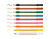 Pelikan 700856 kleurpotlood Zwart, Blauw, Bruin, Groen, Oranje, Roze, Rood, Wit, Geel 9 stuk(s)