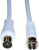 e+p FP 15 Koaxialkabel 1,5 m F plug coax plug Weiß