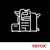 Xerox Einrasthalterung (weiss) Mit Klebepads