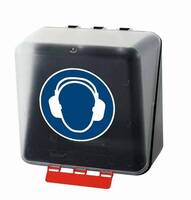 Aufbewahrungsbox "Gehörschutz" transparent Secu-Box Midi Maße: 23,6 x 22,5 x 12,5 cm