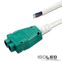 image de produit - Mini-Plug Distributeur 2 voies femelle :: 1m :: 2x0.75 :: blanc-vert :: max. 24V / 10A