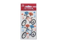 Aufkleber Artoz Artwork Fahrräder rot-blau