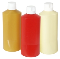 Quetschflasche 0,6 l, ocker Quetschflasche aus farbigem Polyethylen, mit