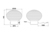 2er SET Retro Akku Tischleuchten mit Glas Lampenschirm Weiß, Höhe 14cm