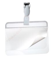 Durable Self-Laminating Clip Name Badge ID Card Holders | 25 Pack | 60 x 90mm