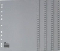 Oxford PP-Register, ohne Deckblatt, A4, 100-teilig, 1-100