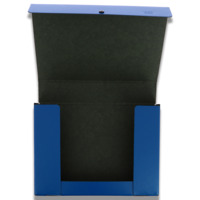 ELBA Dokumentenmappe, DIN A4, aus 1,4 mm starker Hartpappe (RC), Füllvermögen: 6 cm (ca. 580 DIN A4-Blätter), mit 3 Einschlagklappen und Druckkopfverschluss, blau